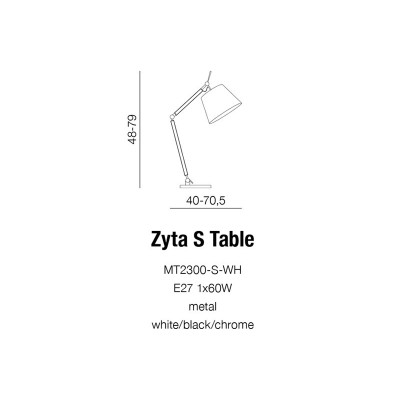 Lampa stołowa ZYTA TABLE AZ1848 + AZ2597 - AZzardo